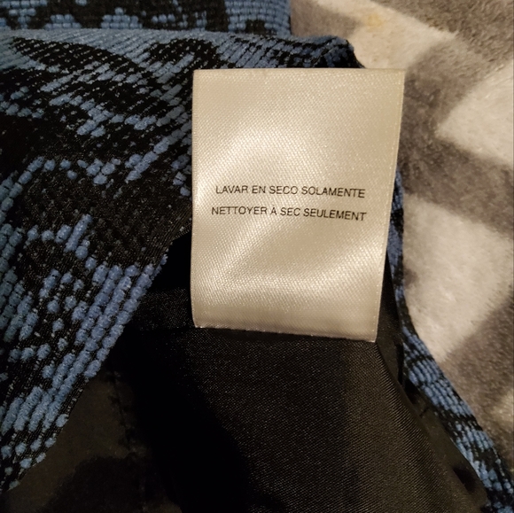 Alfred Dunner Blue/Black Floral Brocade Long Sleeve Blazer/Jacket Size 16 - Picture 10 of 10